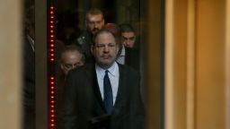 Harvey Weinstein leaves court in Manhattan in December.