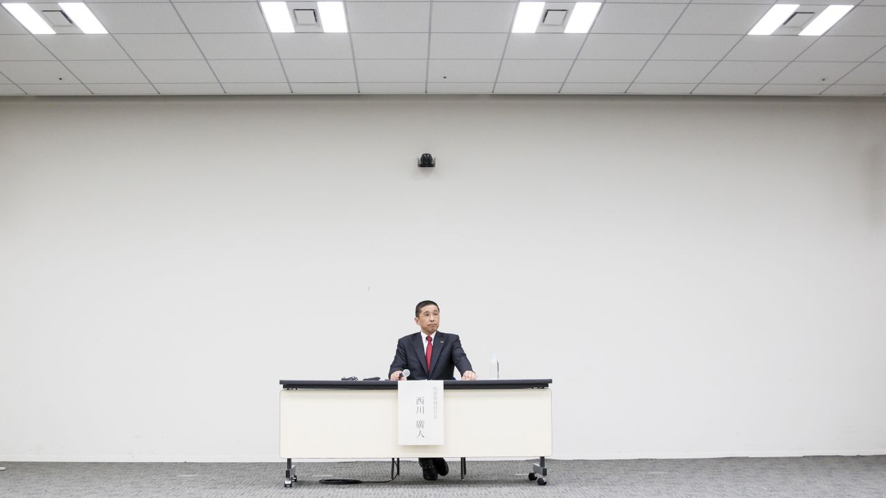 Nissan CEO Hiroto Saikawa attends a news conference in Yokohama, Japan, on Monday, December 17. <a href="https://www.cnn.com/2018/12/19/business/carlos-ghosn-nissan-greg-kelly/index.html" target="_blank">Nissan's board met on Monday</a> to discuss replacing Carlos Ghosn, who was voted out as Nissan's chairman after being arrested on suspicion of financial misconduct. Ghosn has retained lawyers to represent him but has issued no public statement. Japanese media have reported that he denies any wrongdoing.