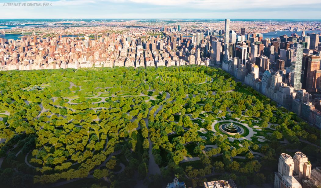 Imagine if Central Park looked like this. Said to be inspired by the gardens of the Palace of Versailles in France, John J Rink's designs have been brought to life in a series of renderings <a href="https://www.budgetdirect.com.au/blog/what-central-park-could-have-looked-like.html" target="_blank" target="_blank">commissioned by</a> travel insurance firm Budget Direct.