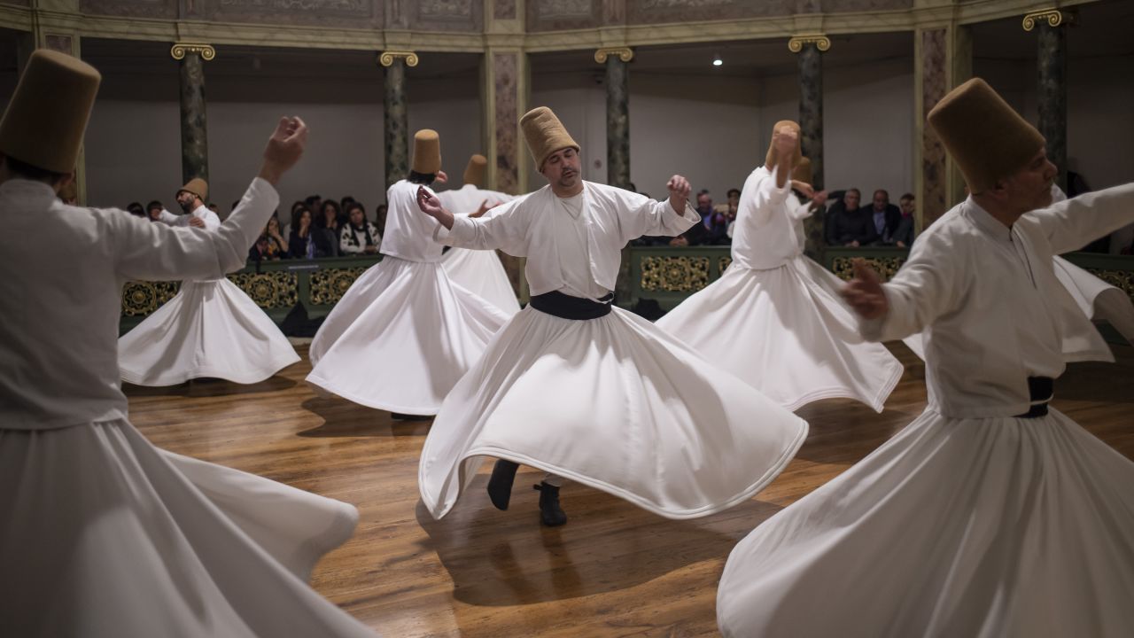 <a href="http://www.cnn.com/travel/article/turkey-mevlevi-dervishes/index.html" target="_blank">Whirling Dervishes</a> perform a traditional "sema" ritual during a ceremony in Istanbul on Saturday, December 16. The ceremony marked the death of Mevlana Jalaluddin Rumi, the father of the Mevlevi sect the Dervishes belong to. 