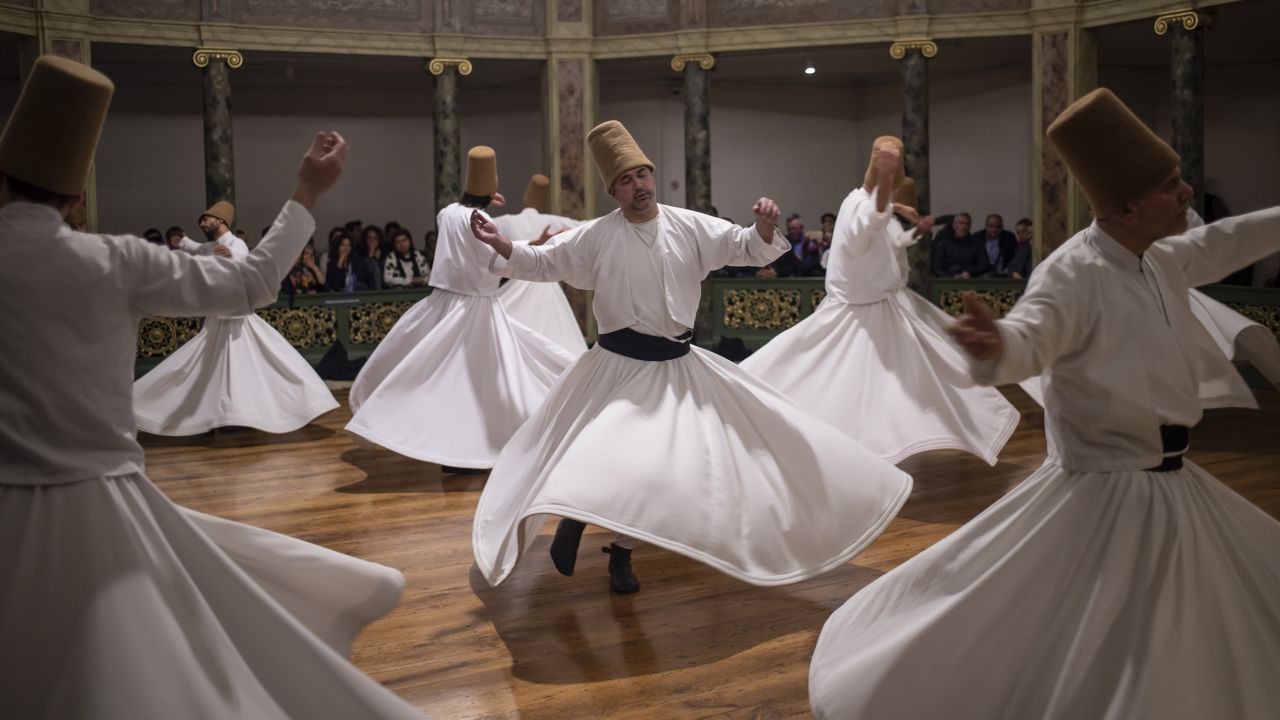 <a href="http://www.cnn.com/travel/article/turkey-mevlevi-dervishes/index.html" target="_blank">Whirling Dervishes</a> perform a traditional "sema" ritual during a ceremony in Istanbul on Saturday, December 16. The ceremony marked the death of Mevlana Jalaluddin Rumi, the father of the Mevlevi sect the Dervishes belong to.
