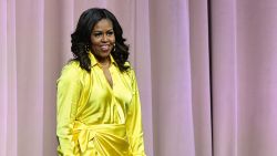 NEW YORK, NEW YORK - DECEMBER 19:  Former first lady Michelle Obama discusses her book "Becoming" at Barclays Center on December 19, 2018 in New York City. (Photo by Dia Dipasupil/Getty Images)