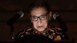 WASHINGTON, DC - DECEMBER 14:  U.S. Supreme Court Justice Ruth Bader Ginsburg speaks during a naturalization ceremony at the Rotunda of the National Archives December 14, 2018 in Washington, DC. The National Archives held the ceremony to mark the Bill of Rights Day.  (Photo by Alex Wong/Getty Images)