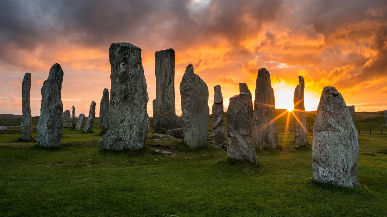 <strong>Hebrides, Scotland:</strong> Lewis and Harris, the most northerly Outer Hebridean Island, has its own Stonehenge-style mysterious stone circle, the Callanish Standing Stones. Get up close to the boulders at Callanish, which are believed to have been erected about 5,000 years ago. 