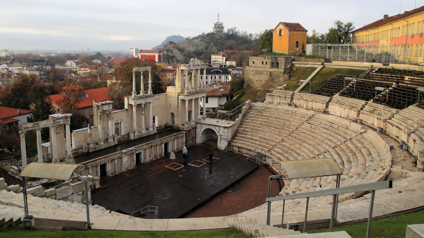 <strong>Plovdiv, Bulgaria: </strong>With its Roman ruins, like this  amphitheater, Plovdiv will shine as one of two European capitals of culture for 2019. It's now home to many summer festivals.