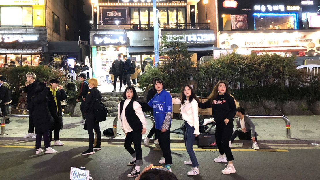To watch future K-pop stars in action, head to Hongdae Street.