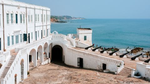Ghana's Cape Coast Castle is where many slaves were held before being deported.