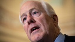 Senate Majority Whip John Cornyn (R-TX) addresses reporters following the weekly GOP policy luncheon on Capitol Hill, September 25, 2018 in Washington, DC. 