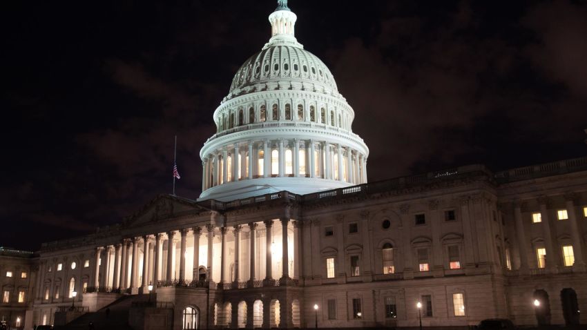 The US Capitol is seen ahead of a possible government shutdown, in Washington, DC, December 21, 2018. The US House of Representatives adjourned on December 21 without Congress passing a spending deal, assuring a partial government shutdown at midnight as President Donald Trump and lawmakers remain at odds over border wall funding.