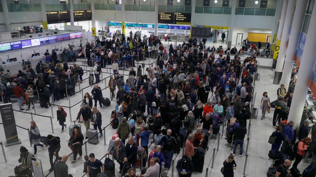 Gatwick Airport is slowly getting back to normal on one of the busiest travel weekends of the year.