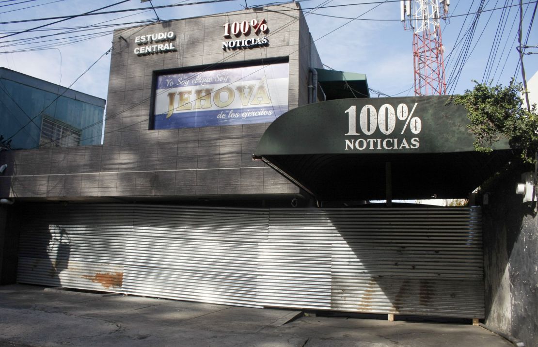 The headquarters of 100% Noticias in Managua were seized by police Friday night.