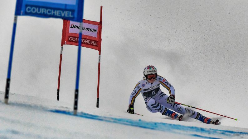 German skier Viktoria Rebensburg competes in the Women's Giant Slalom at the FIS Alpine World Cup on December 21, in Courchevel, France. Rebensburg finished second in the competition.