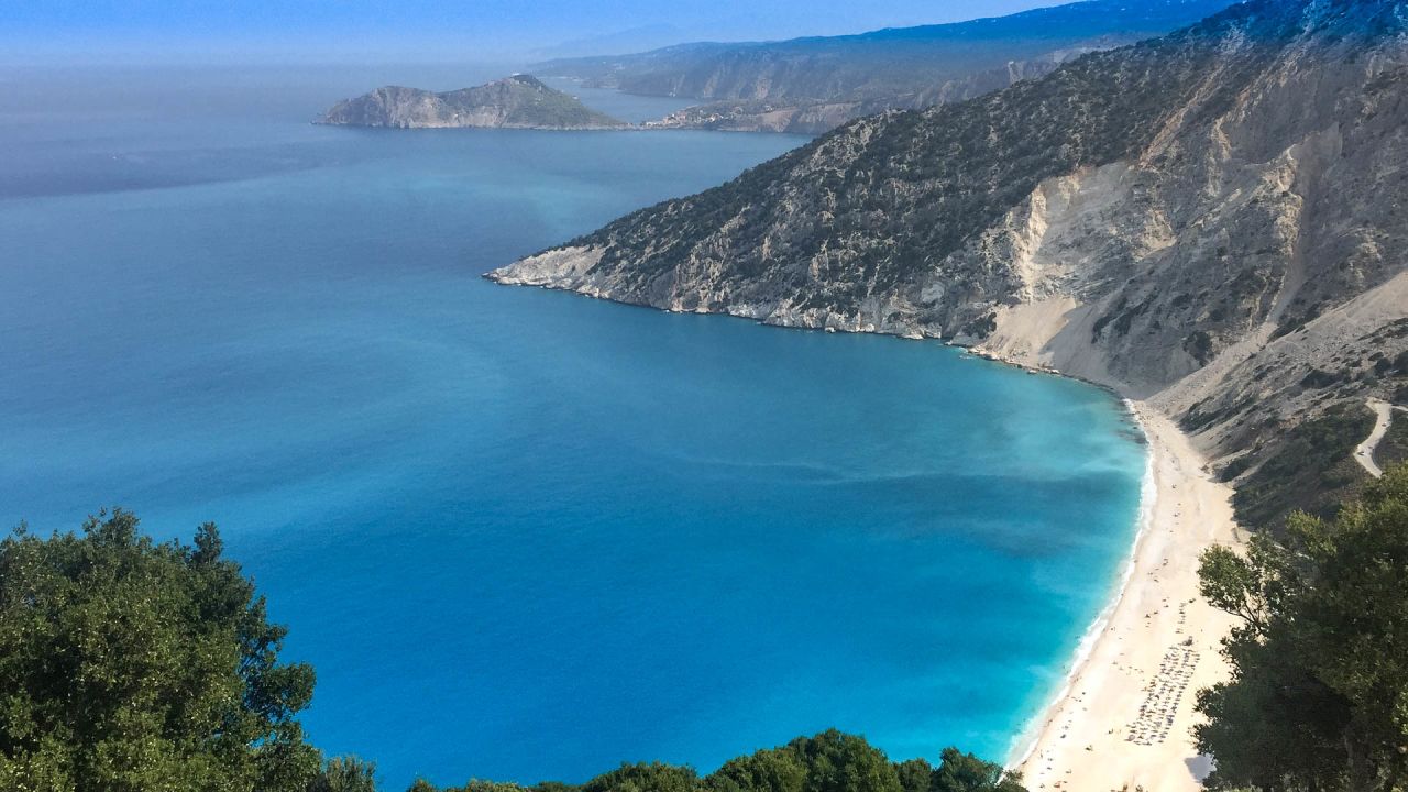 <strong>Myrtos, Kefalonia, Greece:</strong> The spectacular beach made a guest appearance in 2001 film "Captain Corelli's Mandolin," and its turquoise waters and white sands are even more striking in the flesh. 