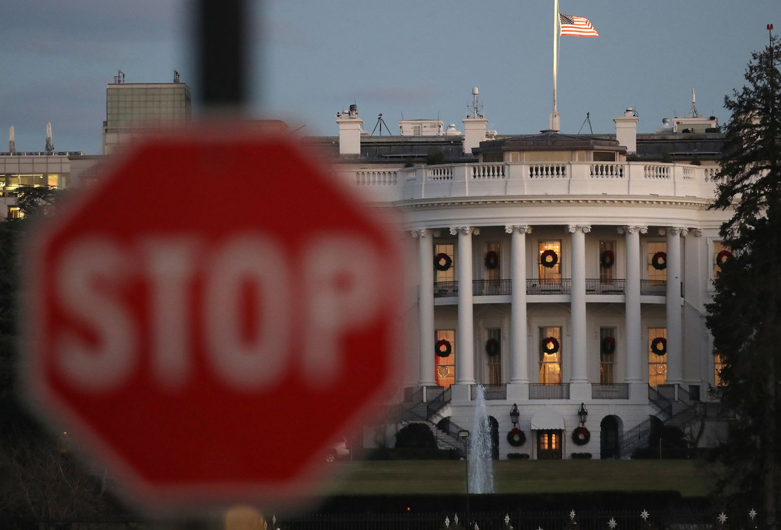 A view of the White House in late December.