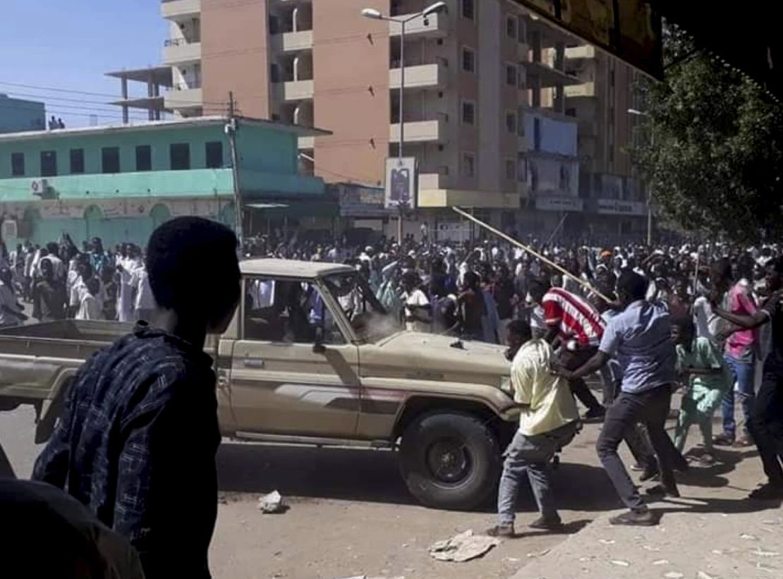Protests in Kordofan, Sudan on Sunday, December 23.