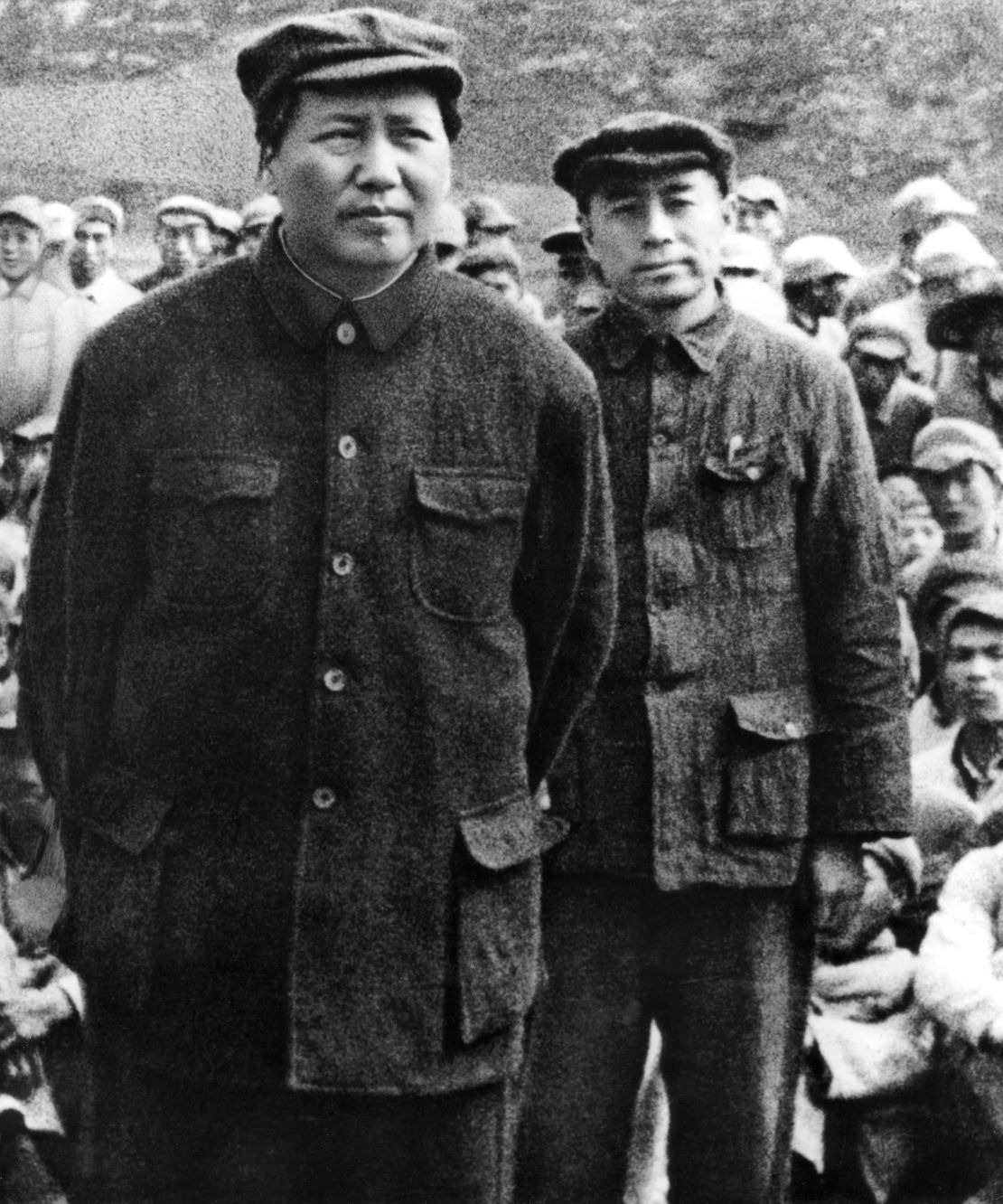 Chinese Communist leaders Mao Zedong and Zhou Enlai, pictured four years before the People's Republic of China was founded. Experts say Xi will seek to tie his legacy to the former Chinese leaders.