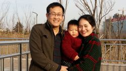 A photo of human rights lawyer Wang Quanzhang and his family taken before he was detained in 2015.