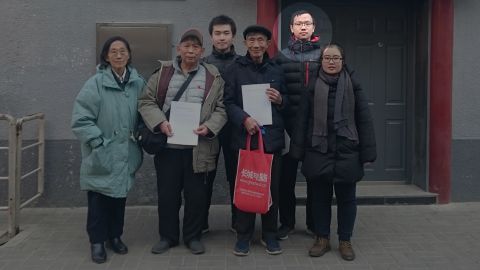 Qiu Zhanxuan, president of the Peking University Marxist Society, on December 17 in a photo published by the Jasic Workers Support Group.