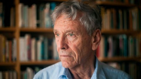 Amos Oz, one of Israel's most prominent and prolific authors, at his house in Tel Aviv in 2015