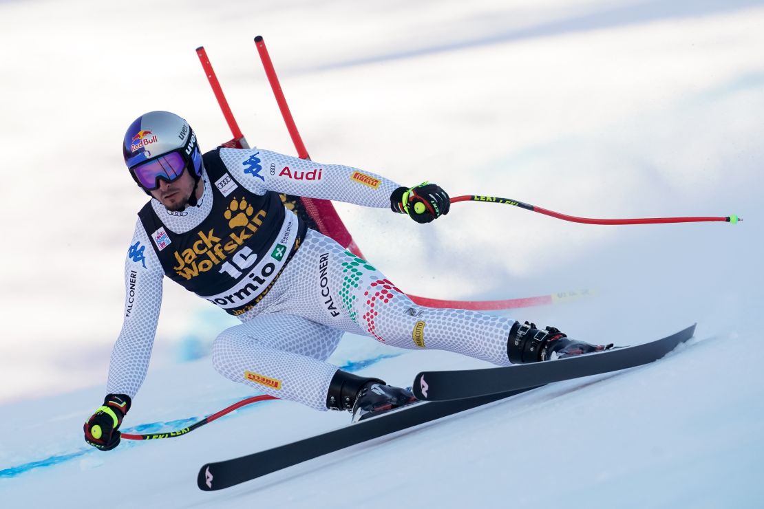 Dominik Paris of Italy wins the men's super-G at Bormio on the Stelvio course to complete a double at the venue.
