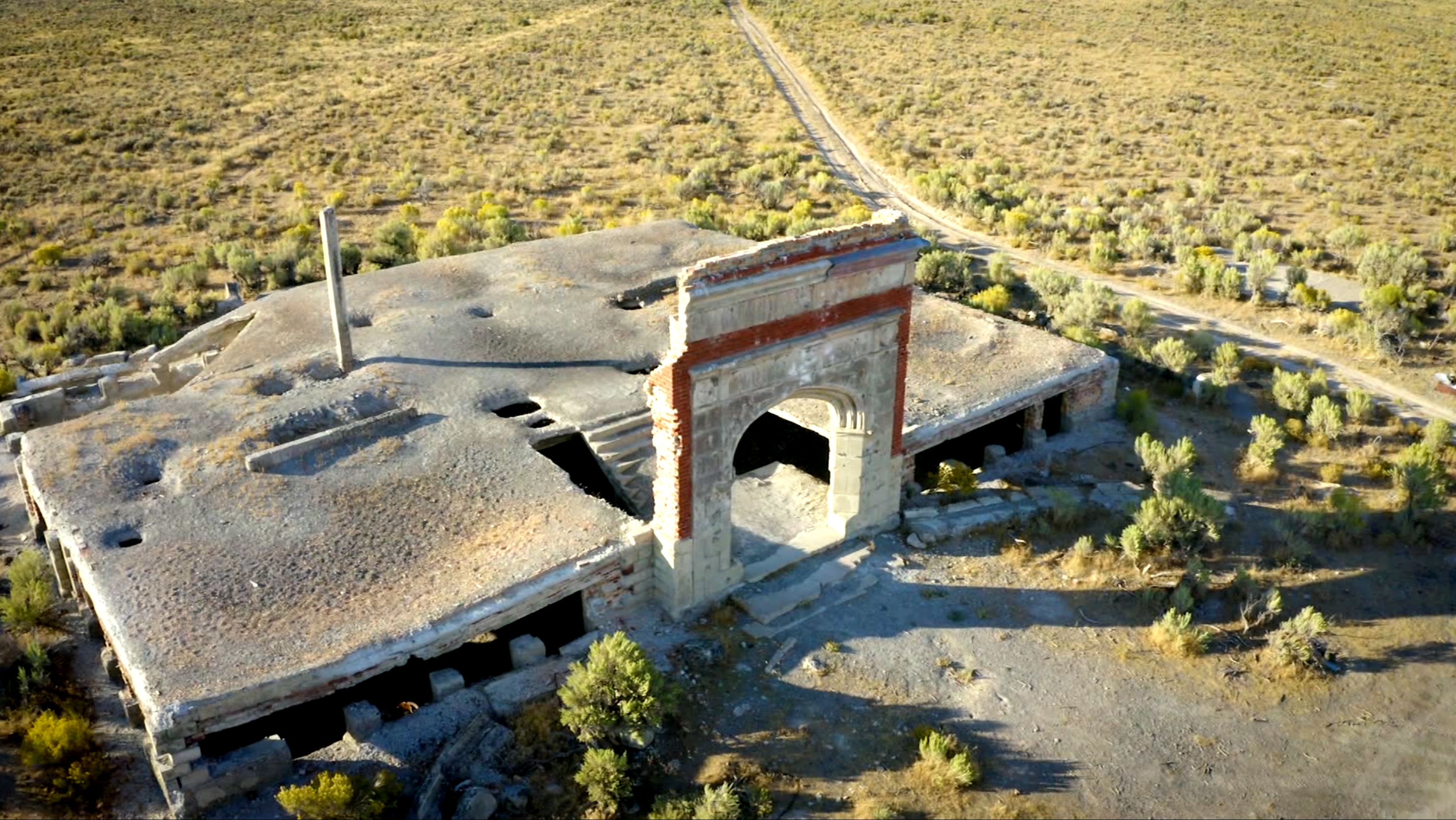 See Nevada ghost town of Metropolis from the sky