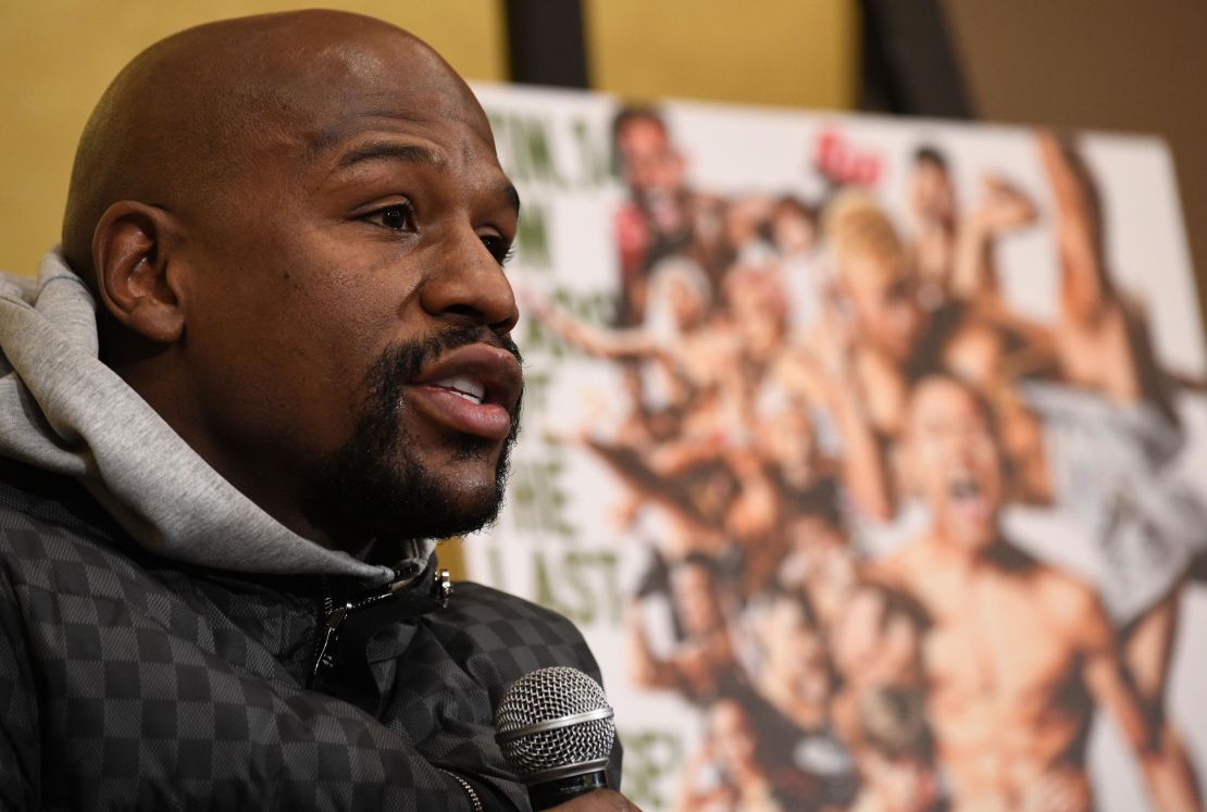 Mayweather speaks to the media during a press conference at a Tokyo hotel on December 29.