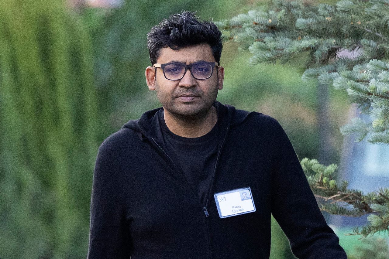 CEO of Twitter Parag Agrawal attends the Sun Valley Conference in Sun Valley, Idaho, on July 07, 2022.