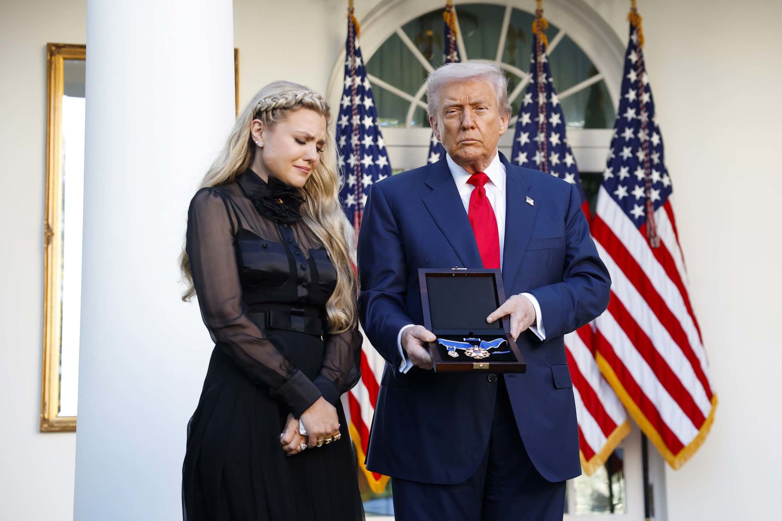 US President Donald Trump posthumously awards the Presidential Medal of Freedom to late conservative activist Charlie Kirk during a ceremony at the White House on Tuesday, October 14. Kirk’s widow, Erika, <a href="index.php?page=&url=https%3A%2F%2Fwww.cnn.com%2F2025%2F10%2F14%2Fpolitics%2Fcharlie-kirk-trump-medal-of-freedom">accepted the award</a> on her husband’s behalf.