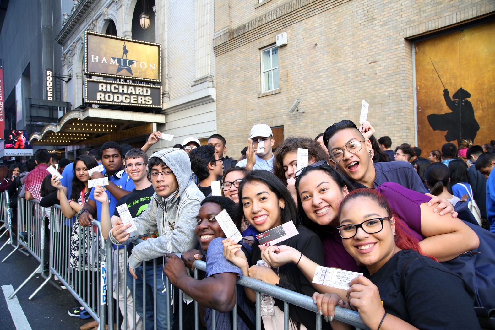 High school students attend a matinee performance in October 2016.