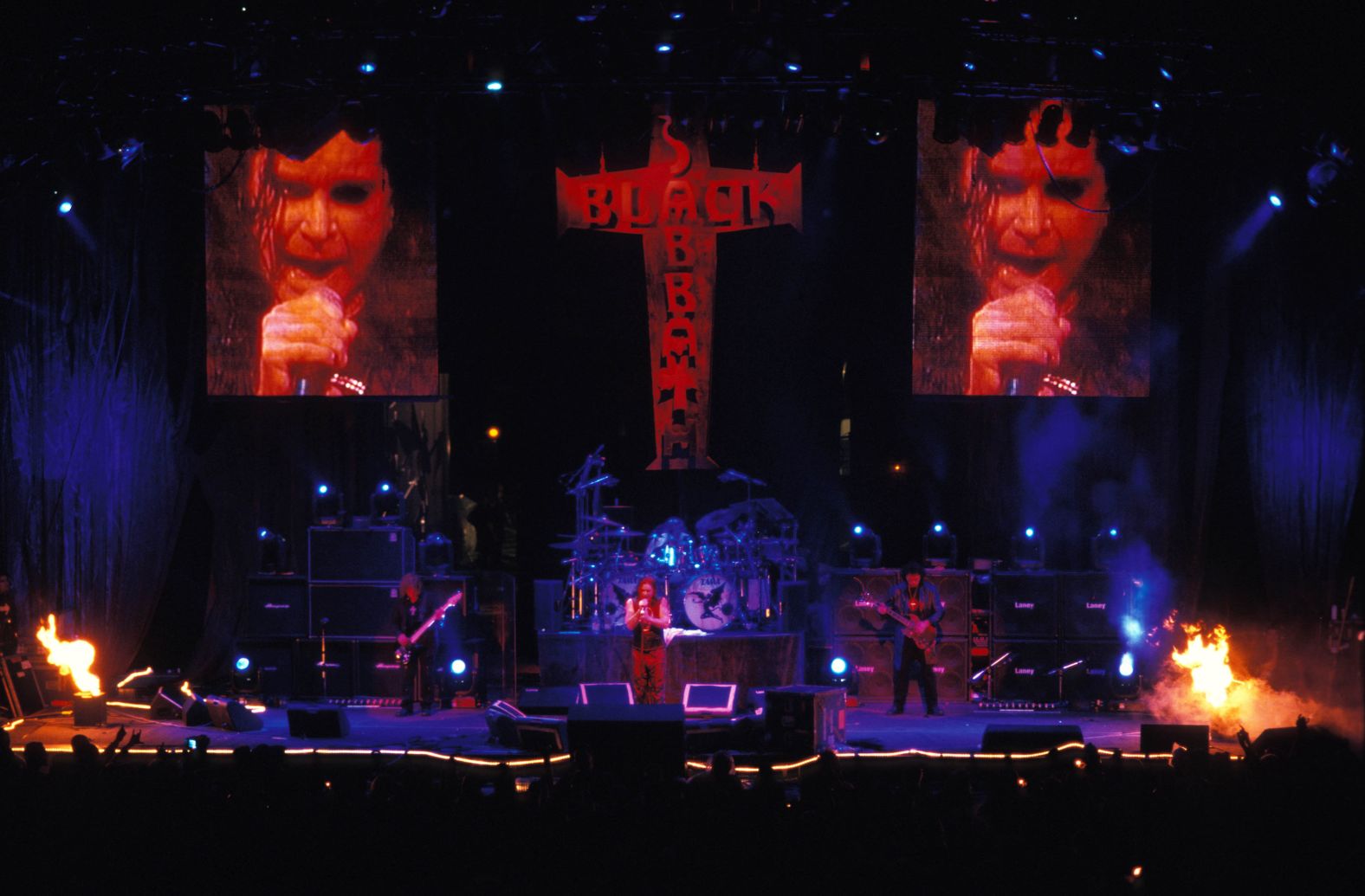Black Sabbath performs during the Ozzfest tour in 2001.