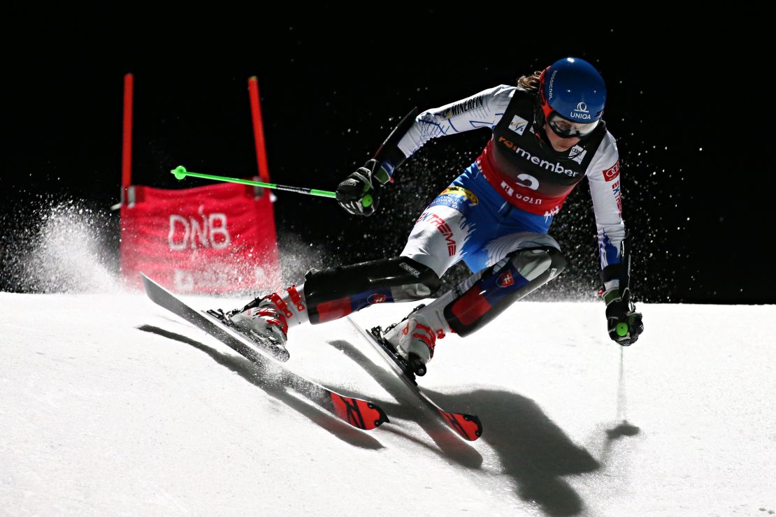Slovak skier Petra Vlhova won the women's event at the Oslo city parallel slalom.
