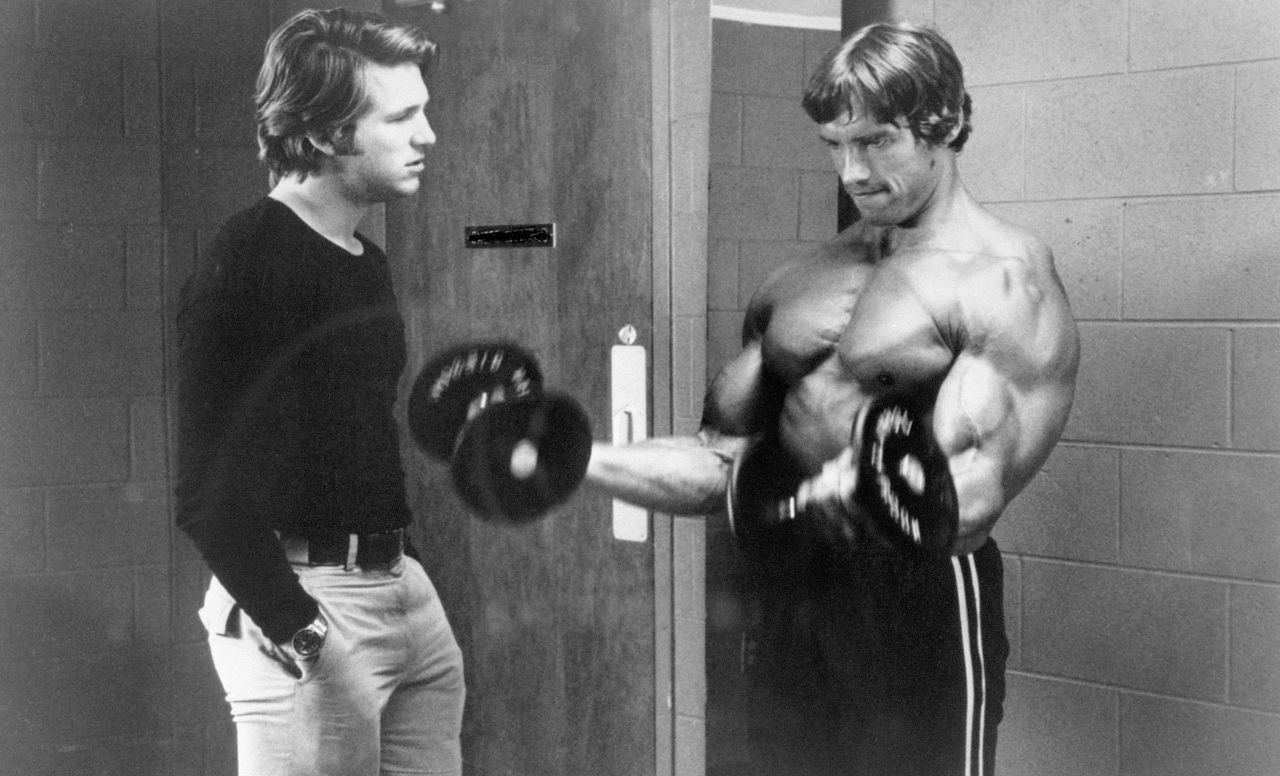 Bridges stars with Arnold Schwarzenegger in 1976's "Stay Hungry."