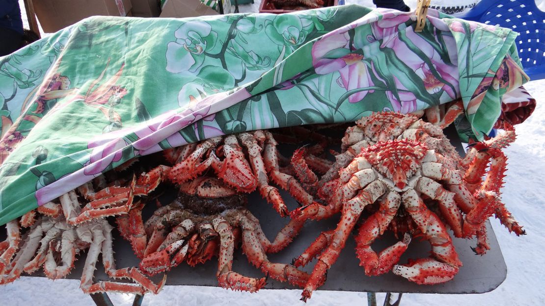 The giant red king crab is the star of Sakhalin's seafood scene.