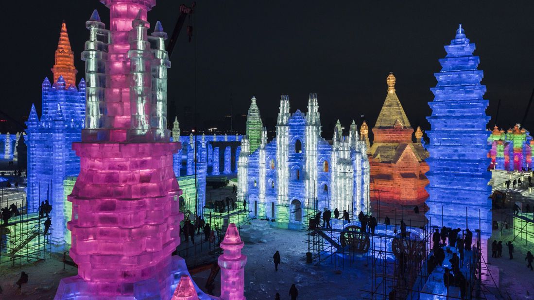 <strong>Harbin Ice and Snow World: </strong>Some attractions are already open to visitors, including the Harbin Ice and Snow World, which opened in December.