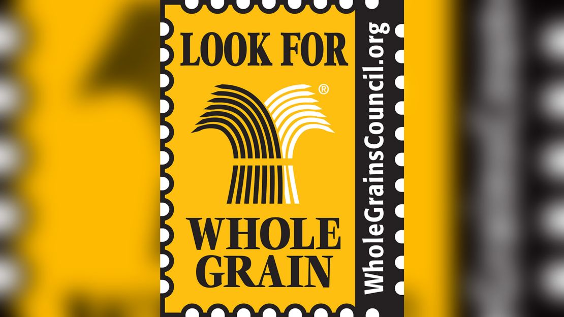"Look for Whole Grains" stamp created by Oldways Whole Grains Council