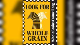"Look for Whole Grains" stamp created by Oldways Whole Grains Council