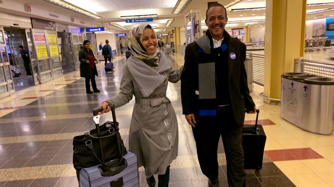 The photo Rep.-elect Ilhan Omar tweeted from her account Wednesday night. 