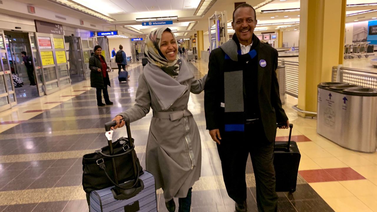 The photo Rep.-elect Ilhan Omar tweeted from her account Wednesday night. 
