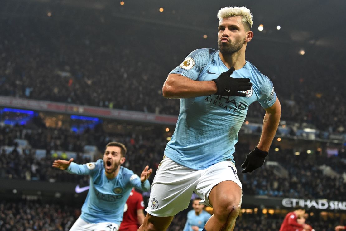Sergio Aguero has now scored in all seven of his home league appearances against Liverpool.