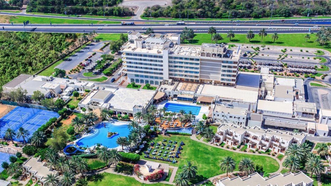 <strong>Radisson Blu Hotel & Resort: </strong>The inland oasis invites guests to enjoy the mountain backdrops, historical museums, and a city adorned by forts. Staying here means staying in the oldest hotel in the UAE.