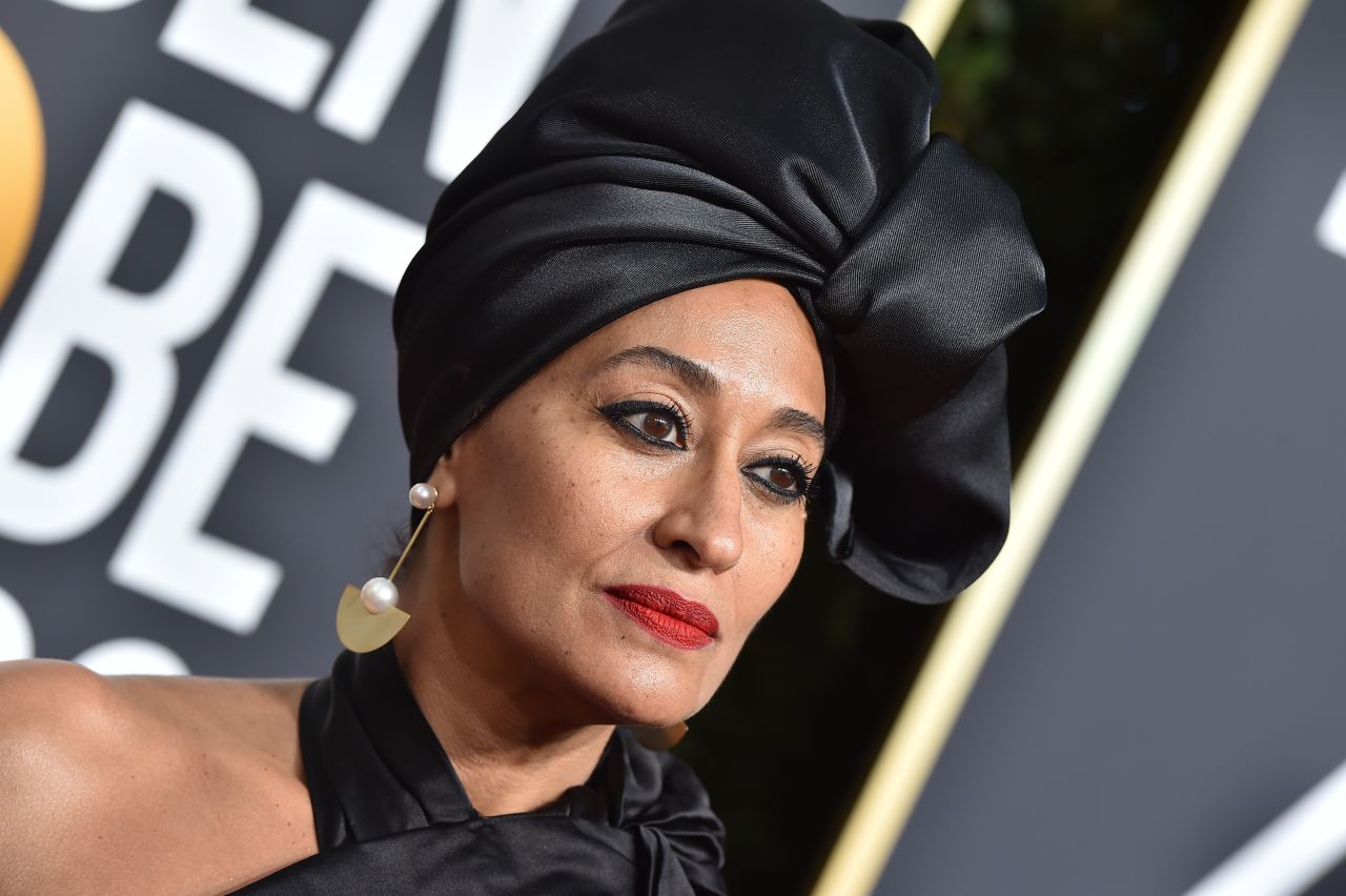 A is for Accessories: Rings, broaches, clutches and hats — a good Golden Globes outfit is about much more than the dress. Tracee Ellis Ross had the right idea in 2017 when she walked the red carpet in a Stephen Jones for Marc Jacobs turban.
