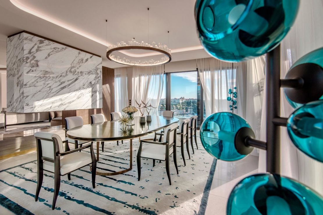 The Princess Grace Suite at the Hôtel de Paris Monte-Carlo has an 180° view of the sea.