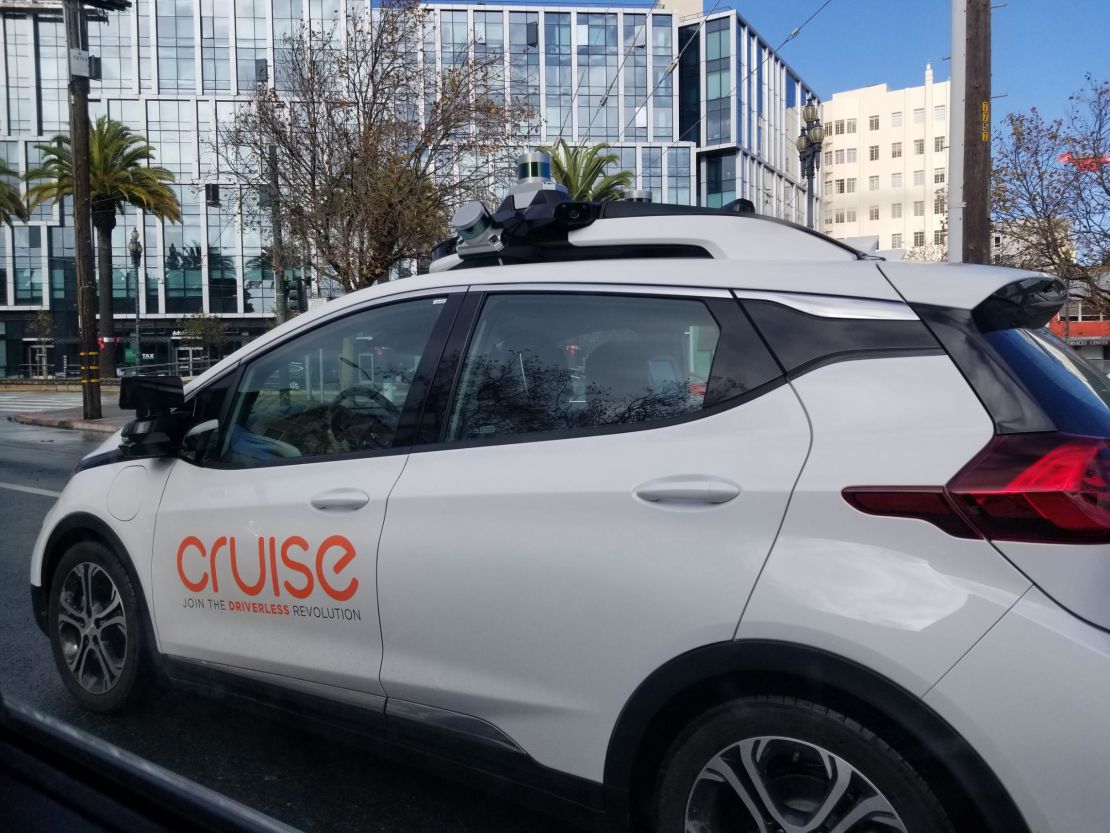 Cruise operates specially equipped Chevrolet Bolt Ev electric cars.