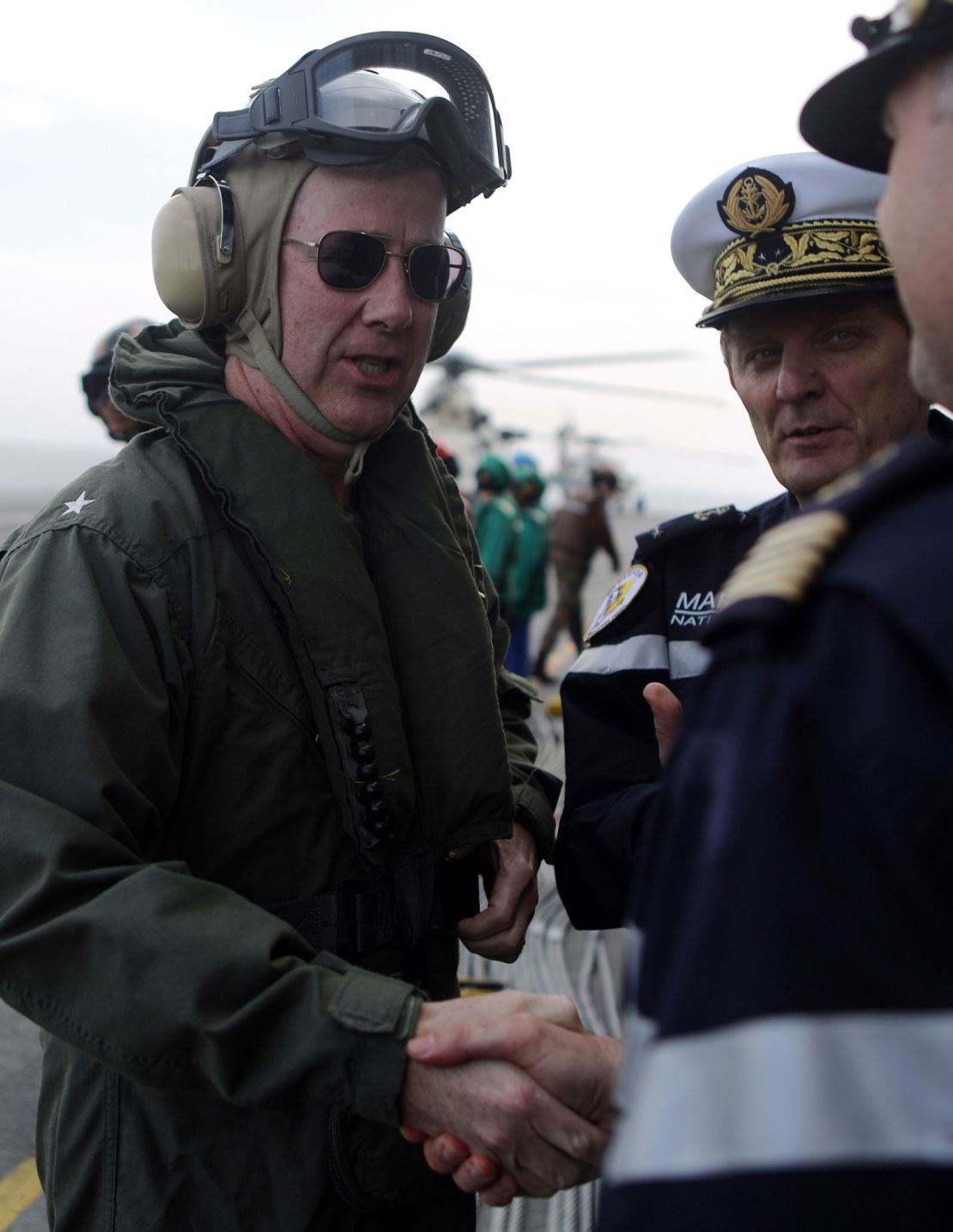 Kevin Sweeney is seen in 2014 when he served as a US Navy rear admiral.