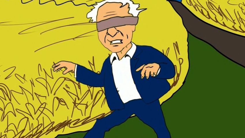 bird box challenge bernie sanders cartoonion tapper