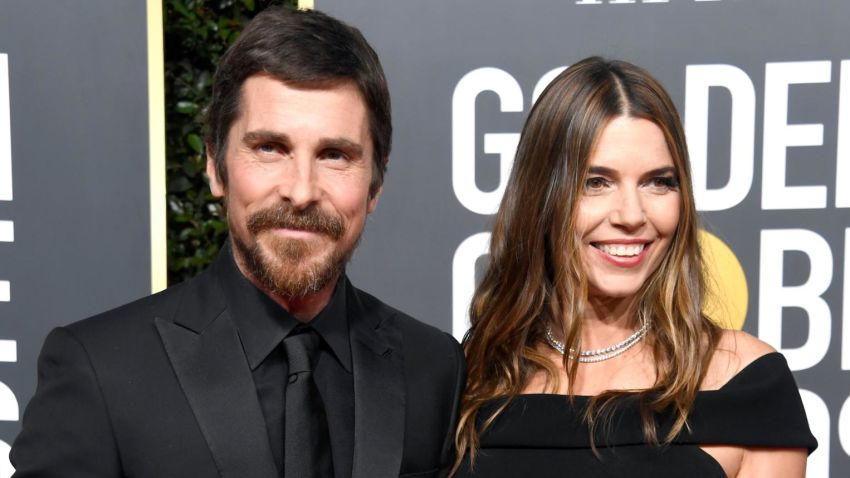 BEVERLY HILLS, CA - JANUARY 06:  Christian Bale (L) and Sibi Blazic attend the 76th Annual Golden Globe Awards at The Beverly Hilton Hotel on January 6, 2019 in Beverly Hills, California.  (Photo by Frazer Harrison/Getty Images)