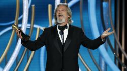 BEVERLY HILLS, CALIFORNIA - JANUARY 06: In this handout photo provided by NBCUniversal,  Jeff Bridges accepts the Cecil B. Demille Award  onstage during the 76th Annual Golden Globe Awards at The Beverly Hilton Hotel on January 06, 2019 in Beverly Hills, California.  (Photo by Paul Drinkwater/NBCUniversal via Getty Images)