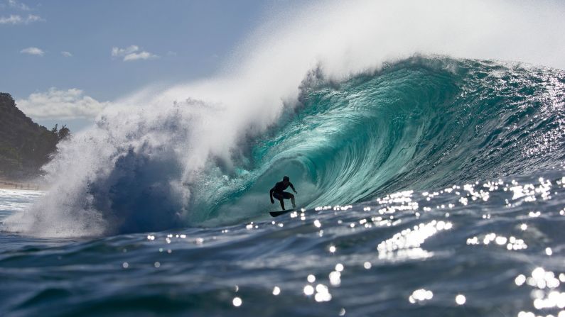 Japanese surfer Takayuki Wakita practices for a competition on Hawaii's North Shore on Wednesday, January 2. 
