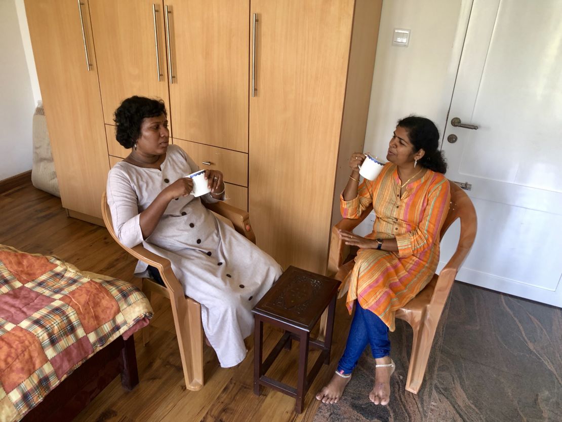 Facing threats from orthodox protestors, Bindu Ammini (left) and Kanakadurga (right) have entered into hiding.