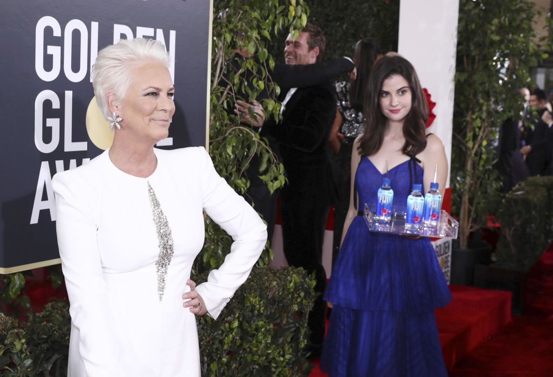 Jamie Lee Curtis was in danger of being upstaged by the Fiji Water girl.